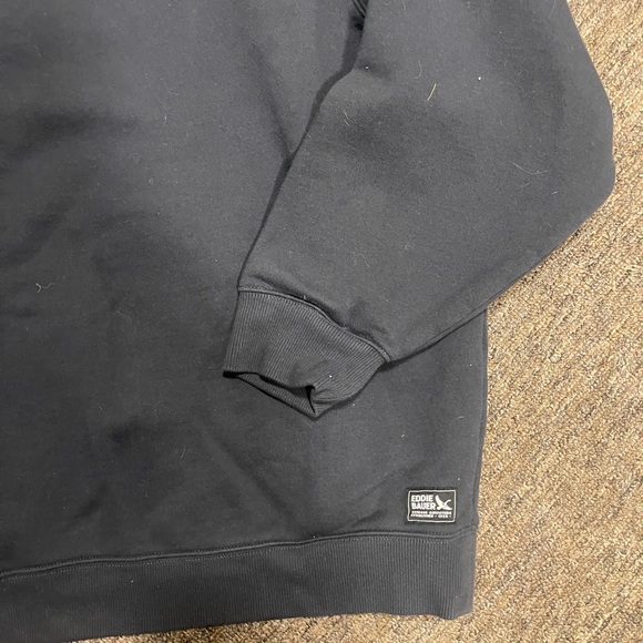 Eddie Bauer black men’s crewneck sweater size 2XL warm winter - Picture 2 of 9